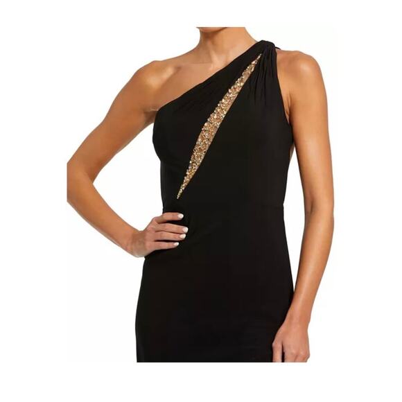 Mac Duggal Women's One Shoulder Gown with Sheer Embellished Cut Out (new) $298 - Picture 3 of 6
